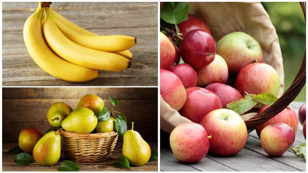 Gutt Uebst fir Giicht - Bananen, Biren an Äppel